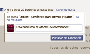 Integración de Sitio Web con Facebook de Ocikos